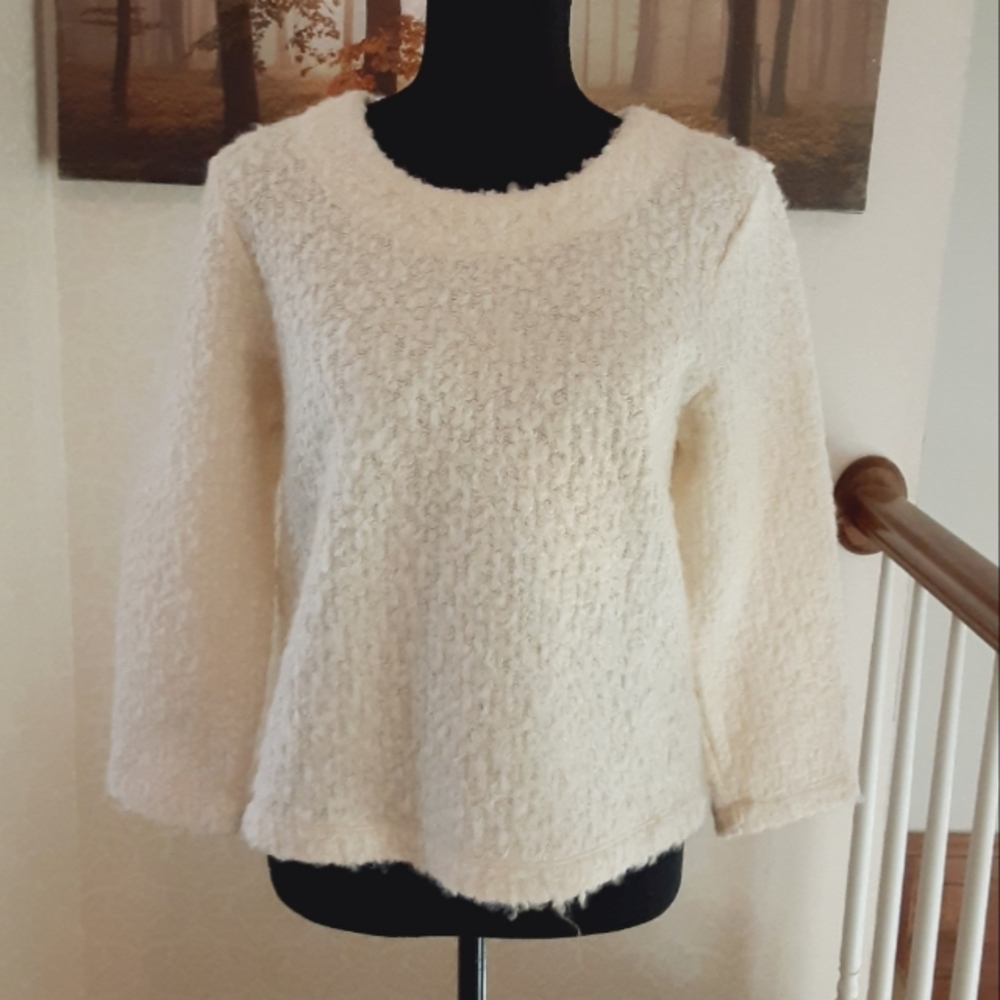 Grace Elements Light Cream Wool Blend Sweater - image 1